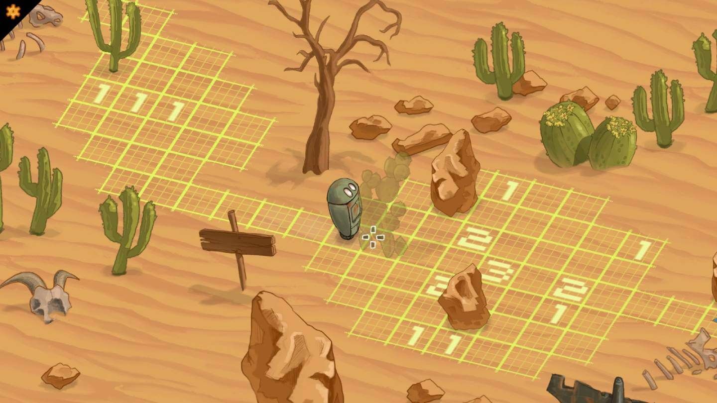 Un puzzle a lo Buscaminas en Elroy and the Aliens