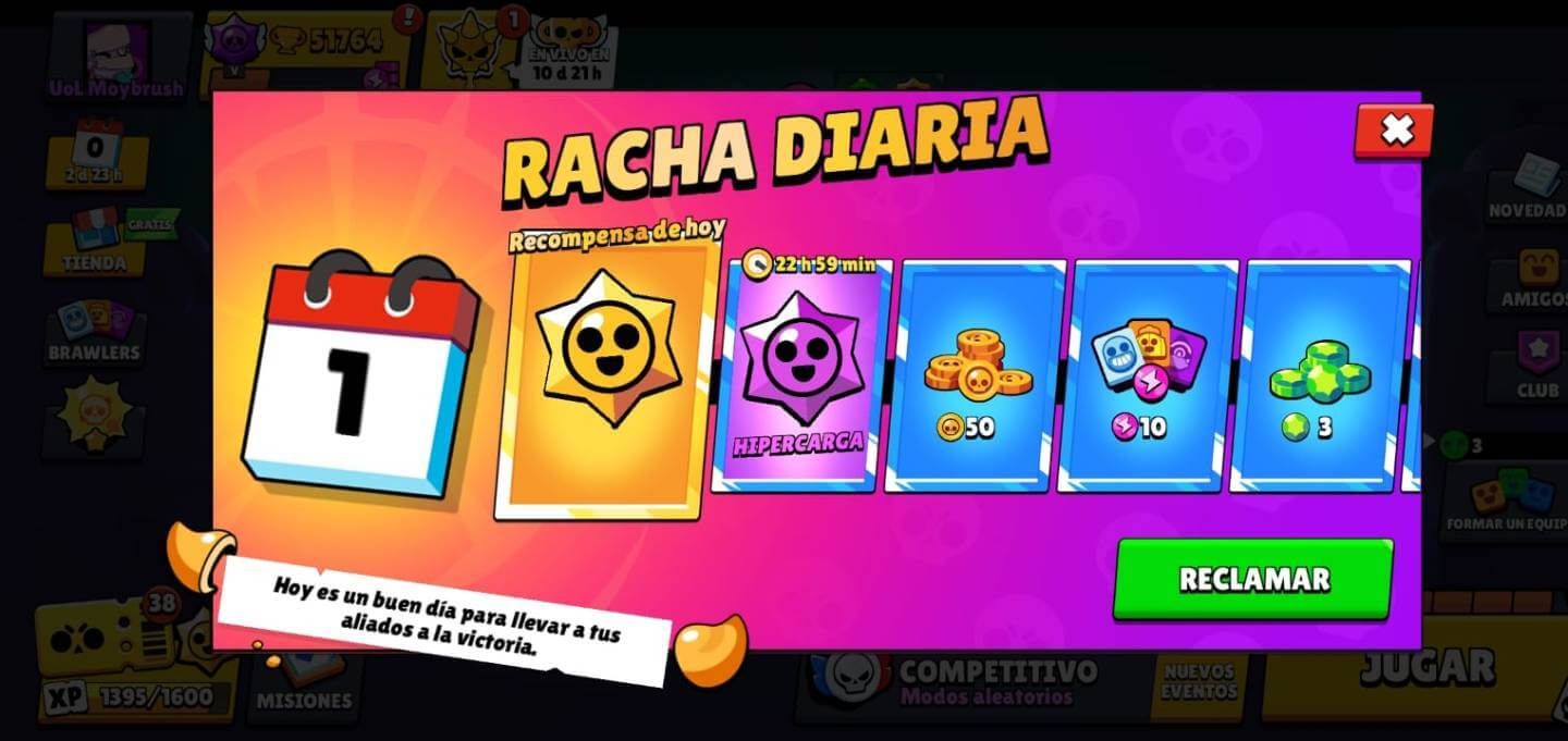  La nueva racha diaria con recompensas de Brawl Stars