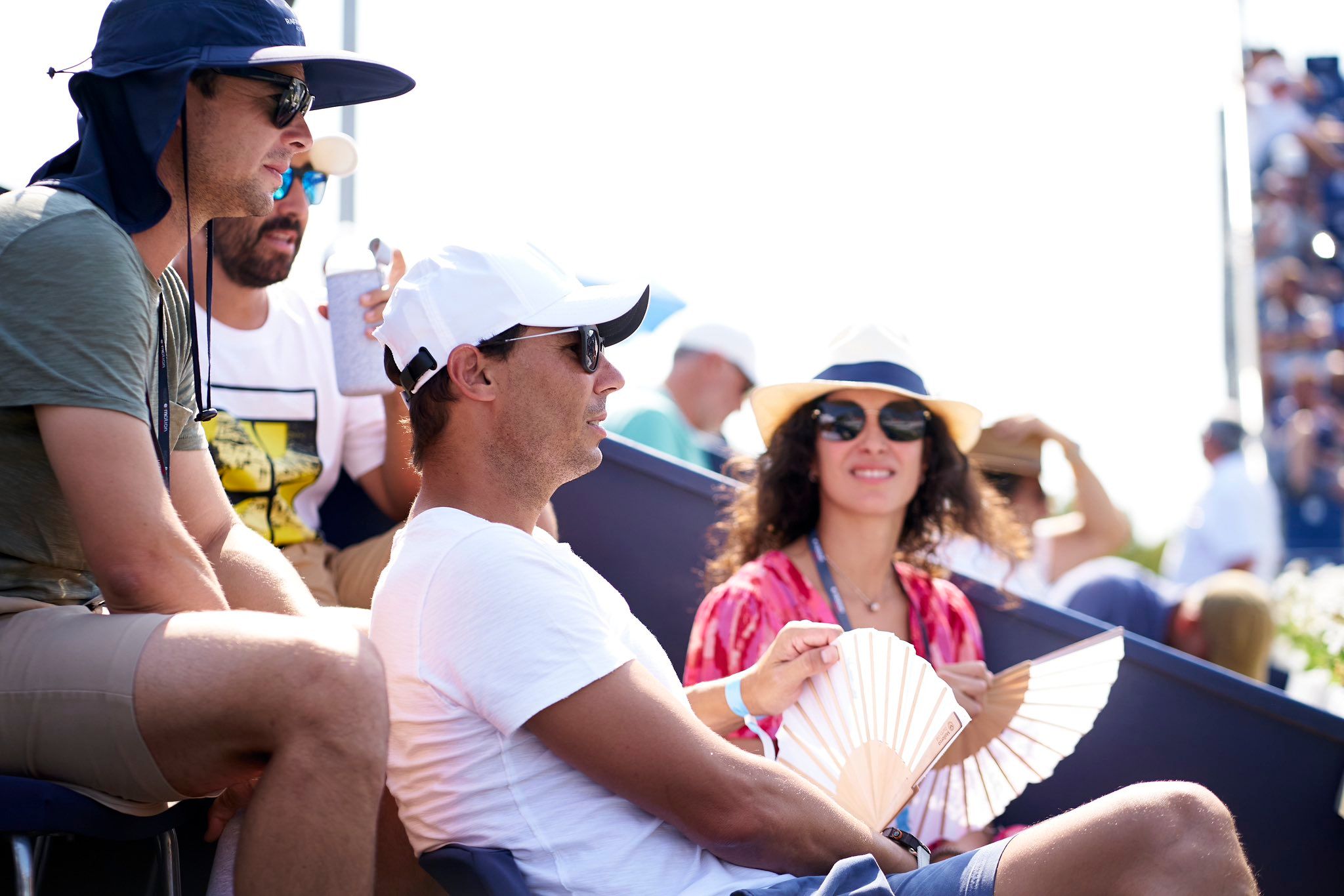 Rafa Nadal y Mery Perelló, en la grada de Mallorca