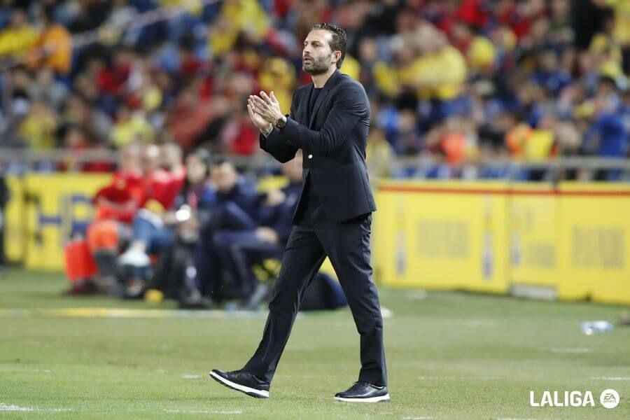 Rubén Baraja, durante el UD Las Palmas - Valencia CF (Foto: LALIGA).