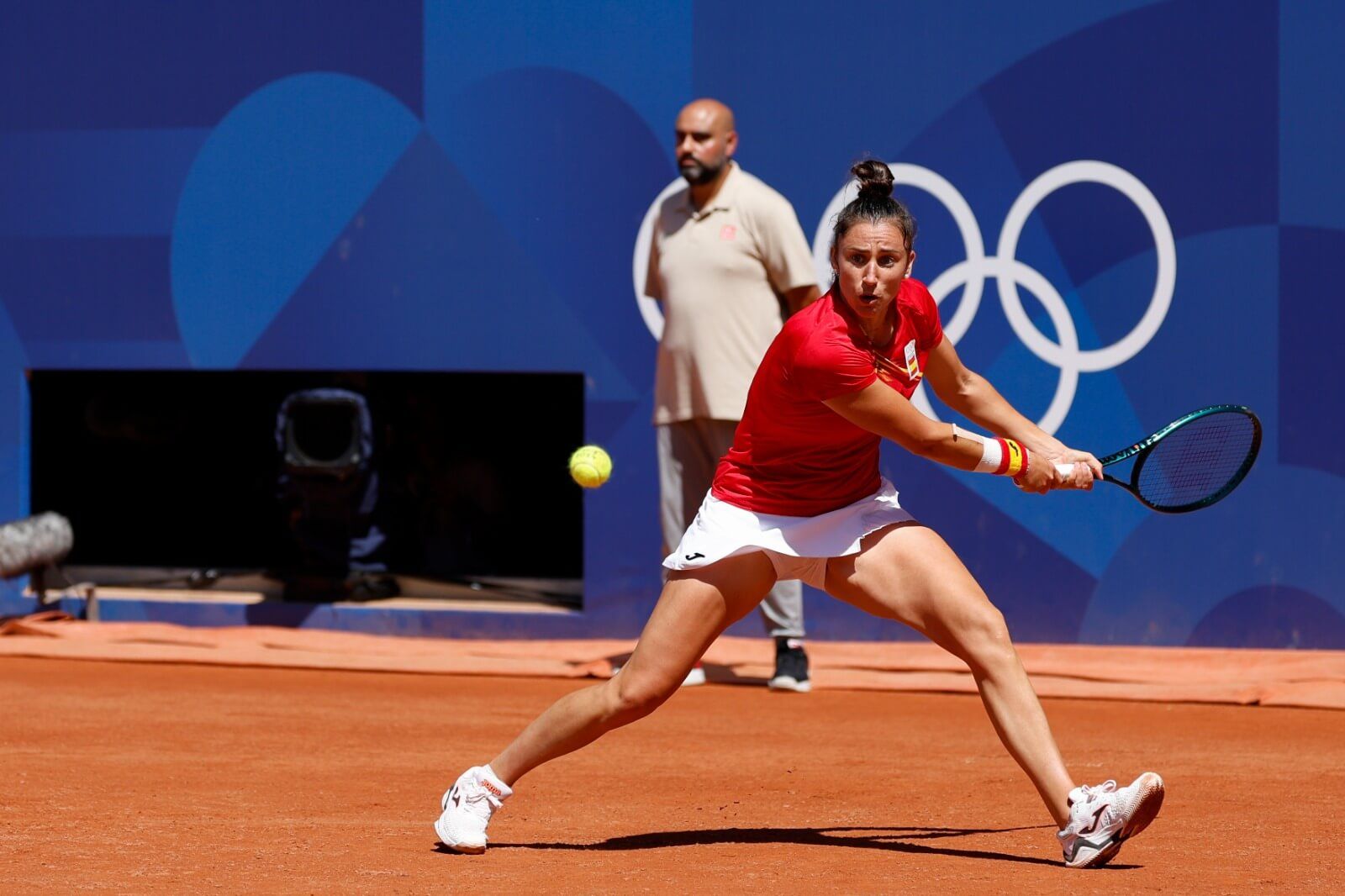  Sara Sorribes, ante Krejcikova en en París 2024.