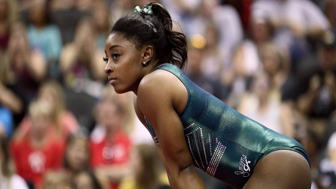 Simone Biles, durante una prueba.