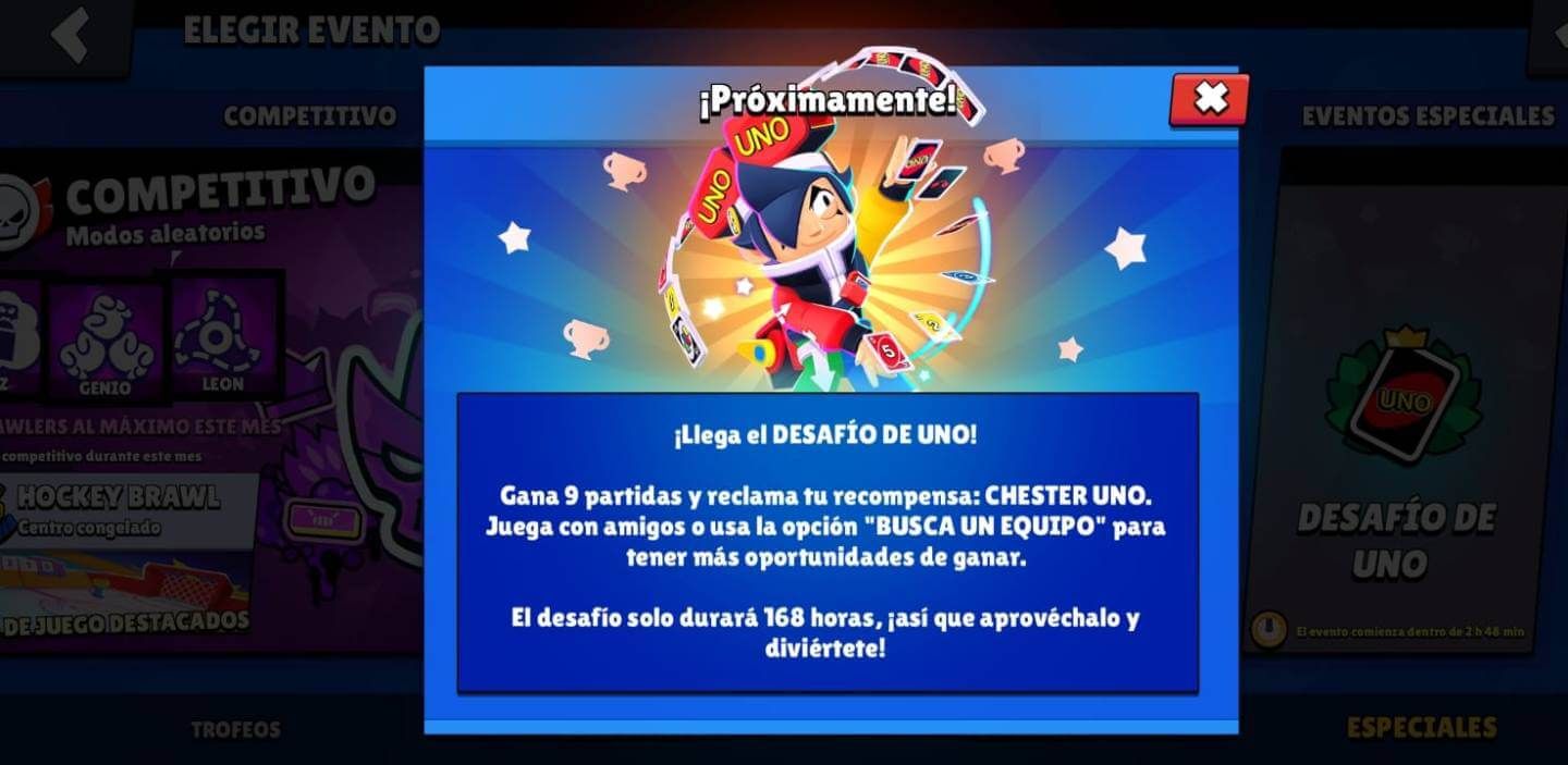  El Desafío de UNO en Brawl Stars regala la skin de Chester UNO