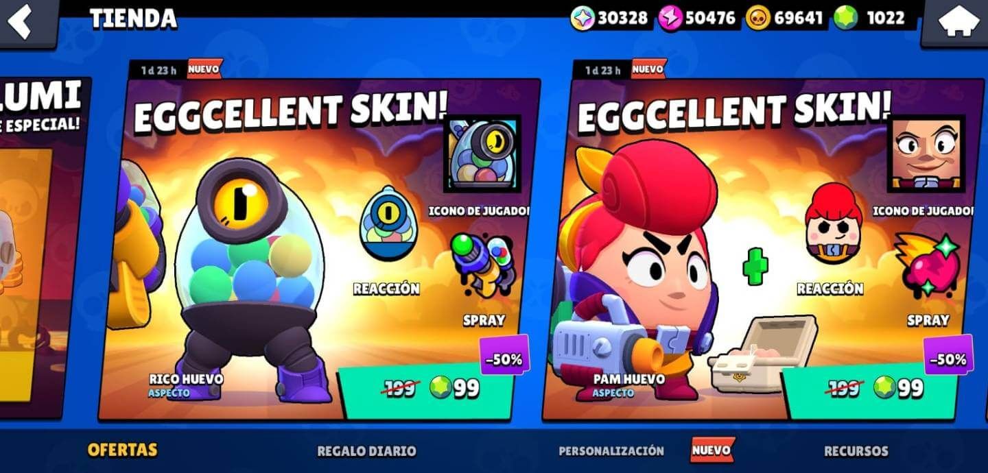 Las skins huevo de Rico y Pam por el Día de los Inocentes (April's Fool) en Brawl Stars