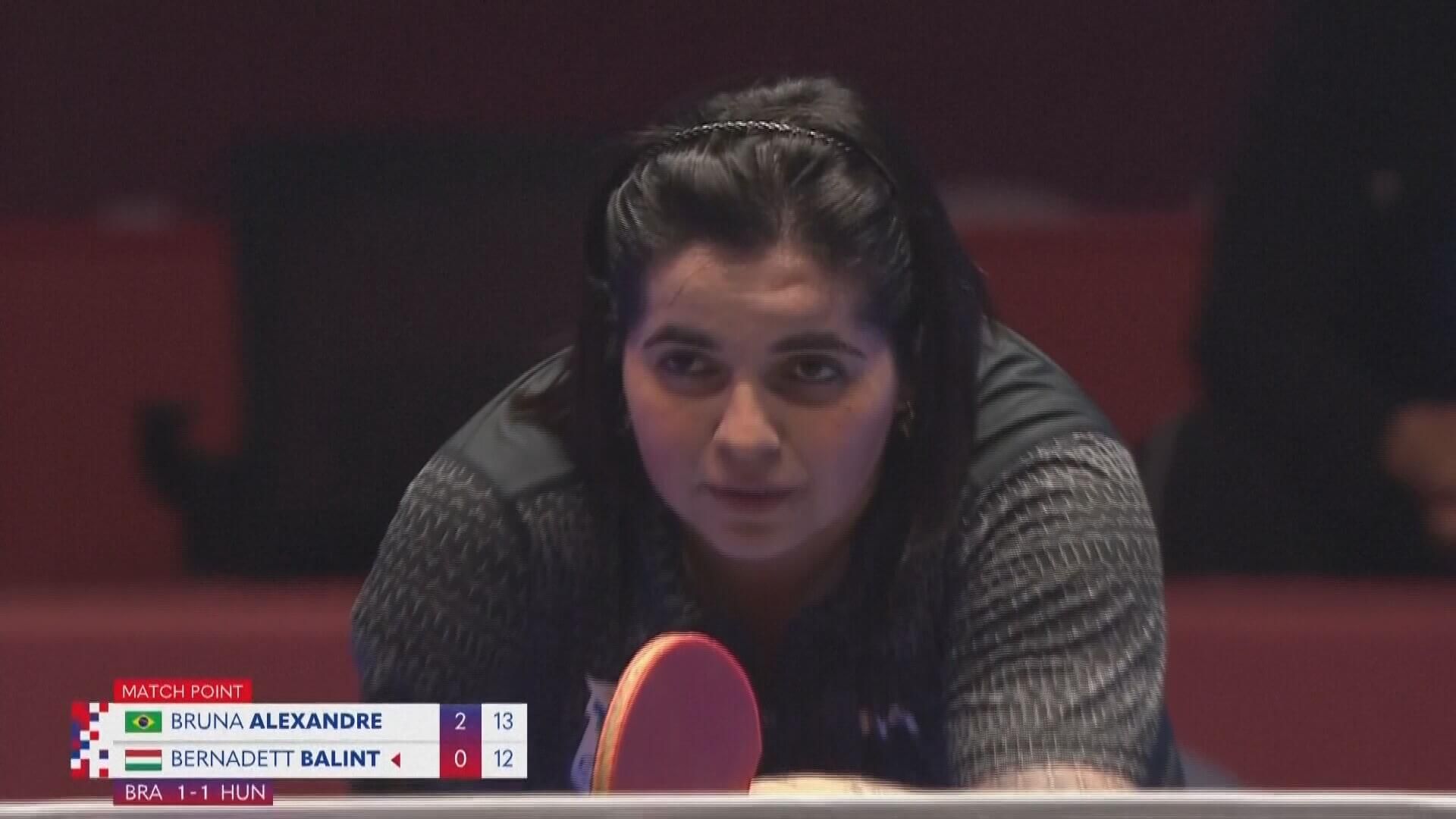 Bruna Alexandre, durante el partido entre Brasil y Corea del Sur en Busan