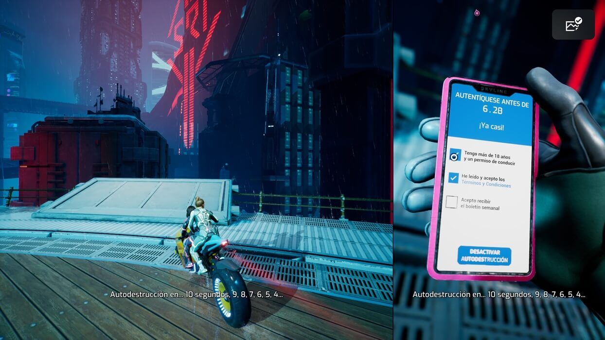  La originalidad después de la propuesta siempre aprovecha la pantalla partida al máximo.