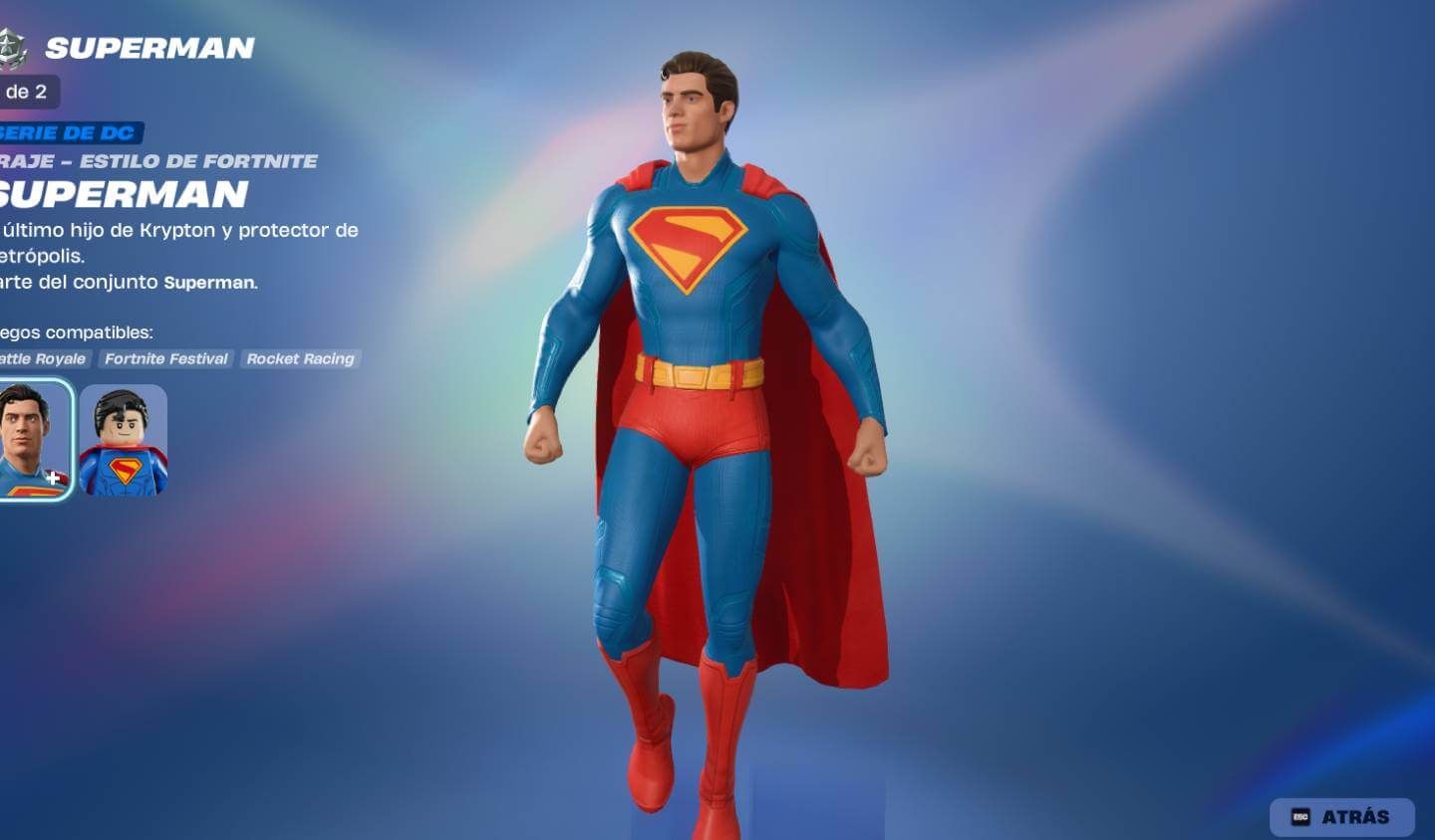 La skin del nuevo Superman 2025 de James Gunn en Fortnite