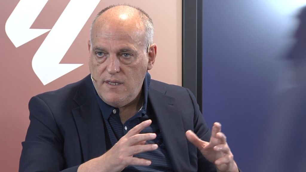  Javier Tebas, durante un acto de LaLiga.