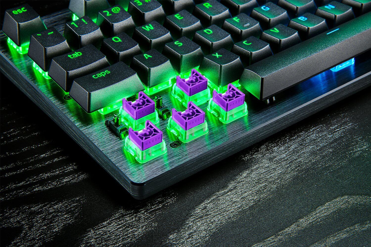 Los switches ópticos Box con sonido click de Razer.