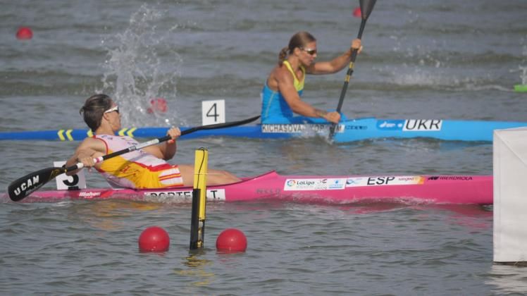 La llegada a la meta de Teresa Portela.