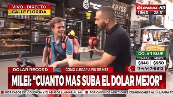 Tomi Munaretto en una conexión en Crónica TV (Captura de @tomimunaretto).