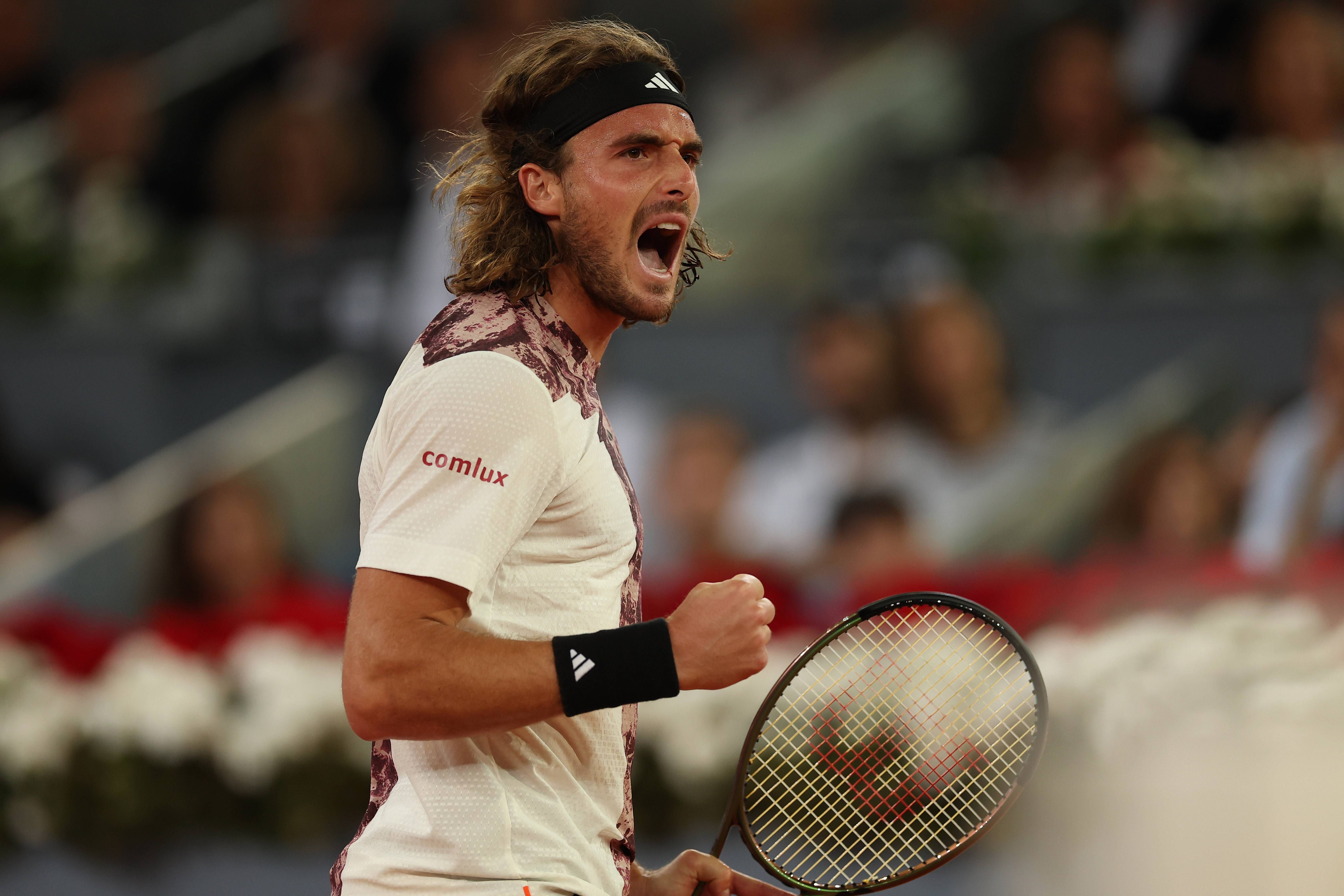  Tsitsipas, en el partido contra Sebastian Baez