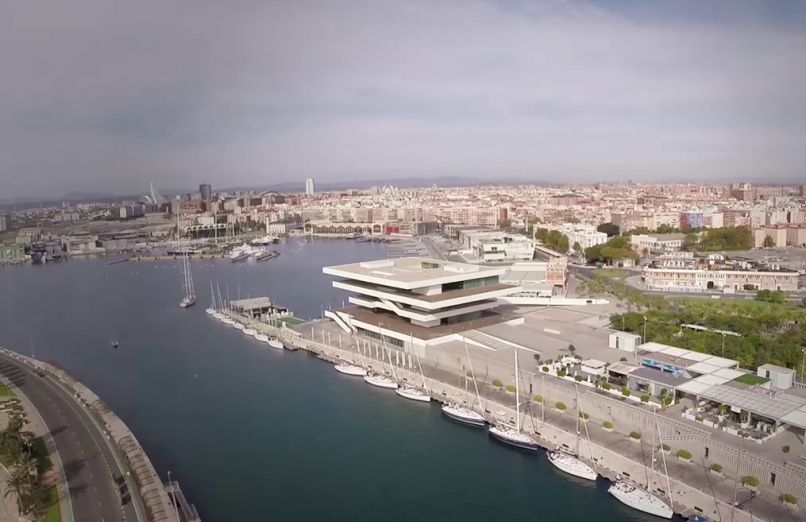 Vista aérea de La Marina de València.