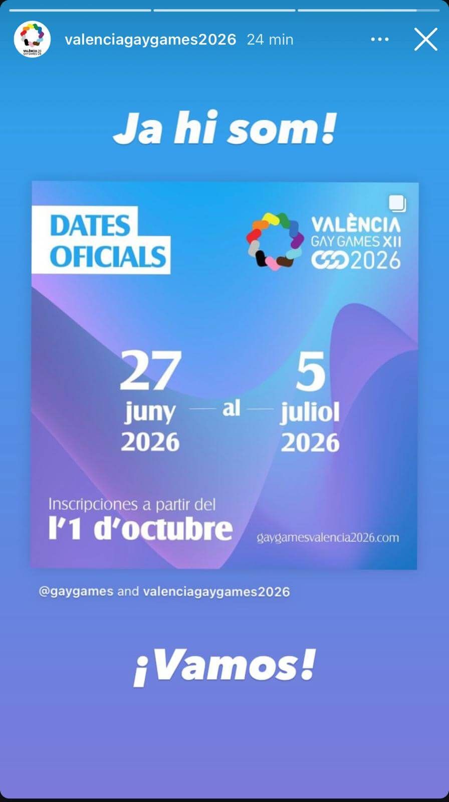  Los Valencia Gay Games 2026 constarán de un total de 37 deportes