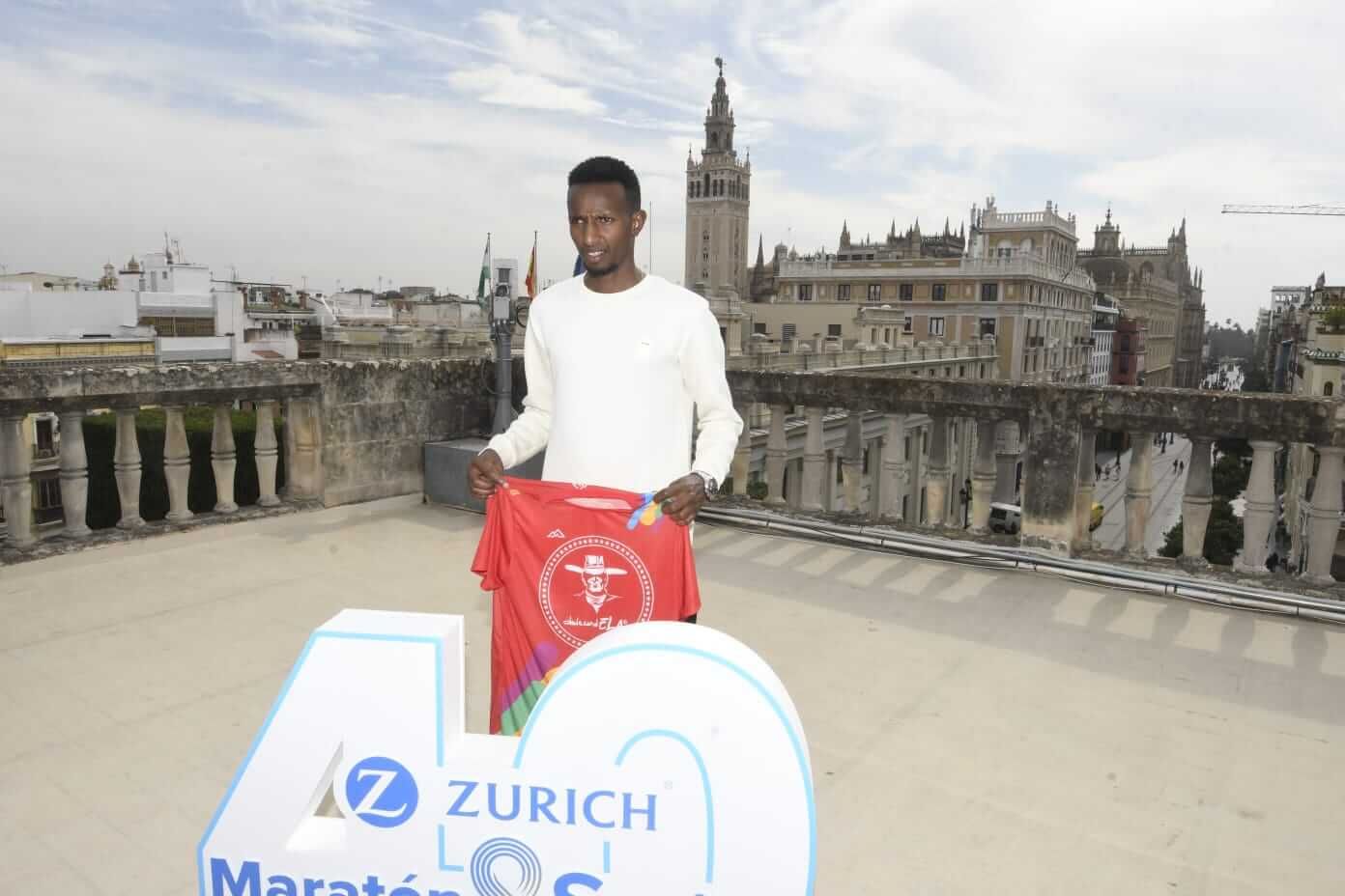 Selemon Barega, en la presentación del Zúrich Maratón de Sevilla
