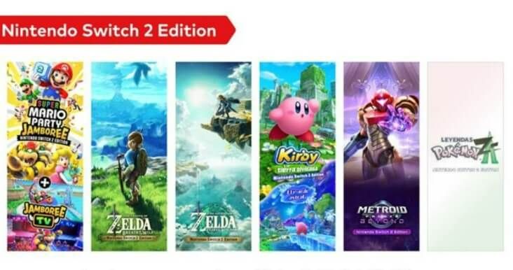  Juegos con versión mejorada de Nintendo Switch 2.