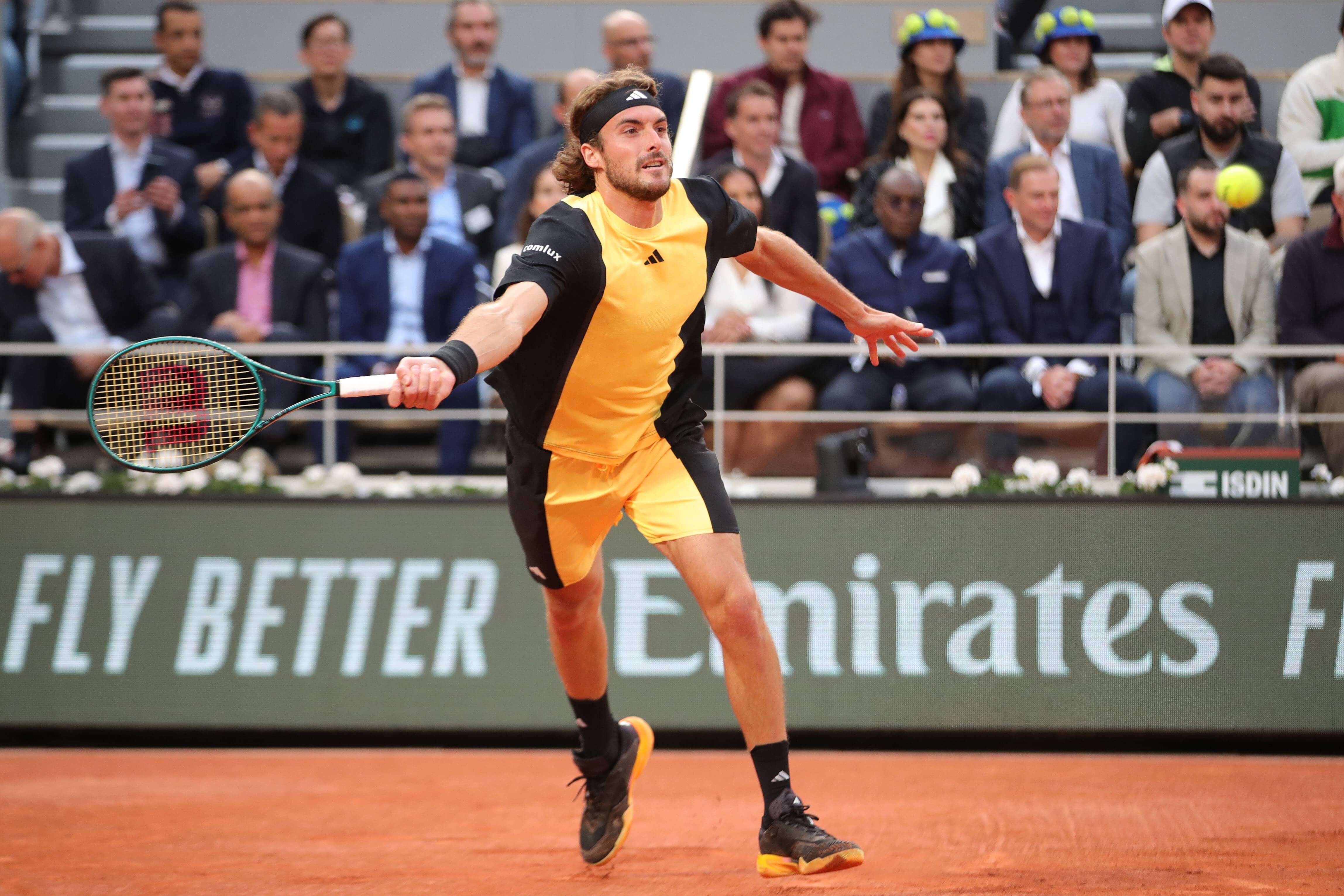  Tsitsipas, en el partido contra Carlos Alcaraz en Roland Garros (Cordon Press)