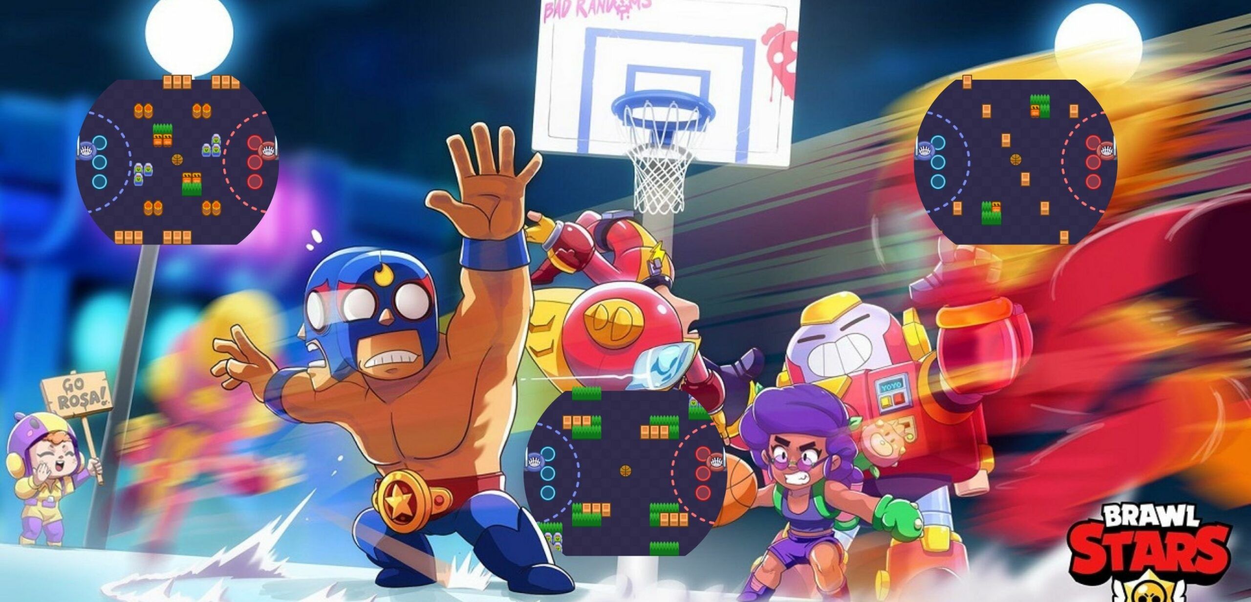 Los mapas del basket en Brawl Stars