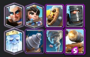 Un mazo de Clash Royale con arquero y princesa