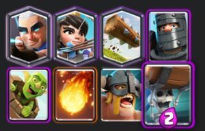 Un mazo de Clash Royale con arquero y princesa