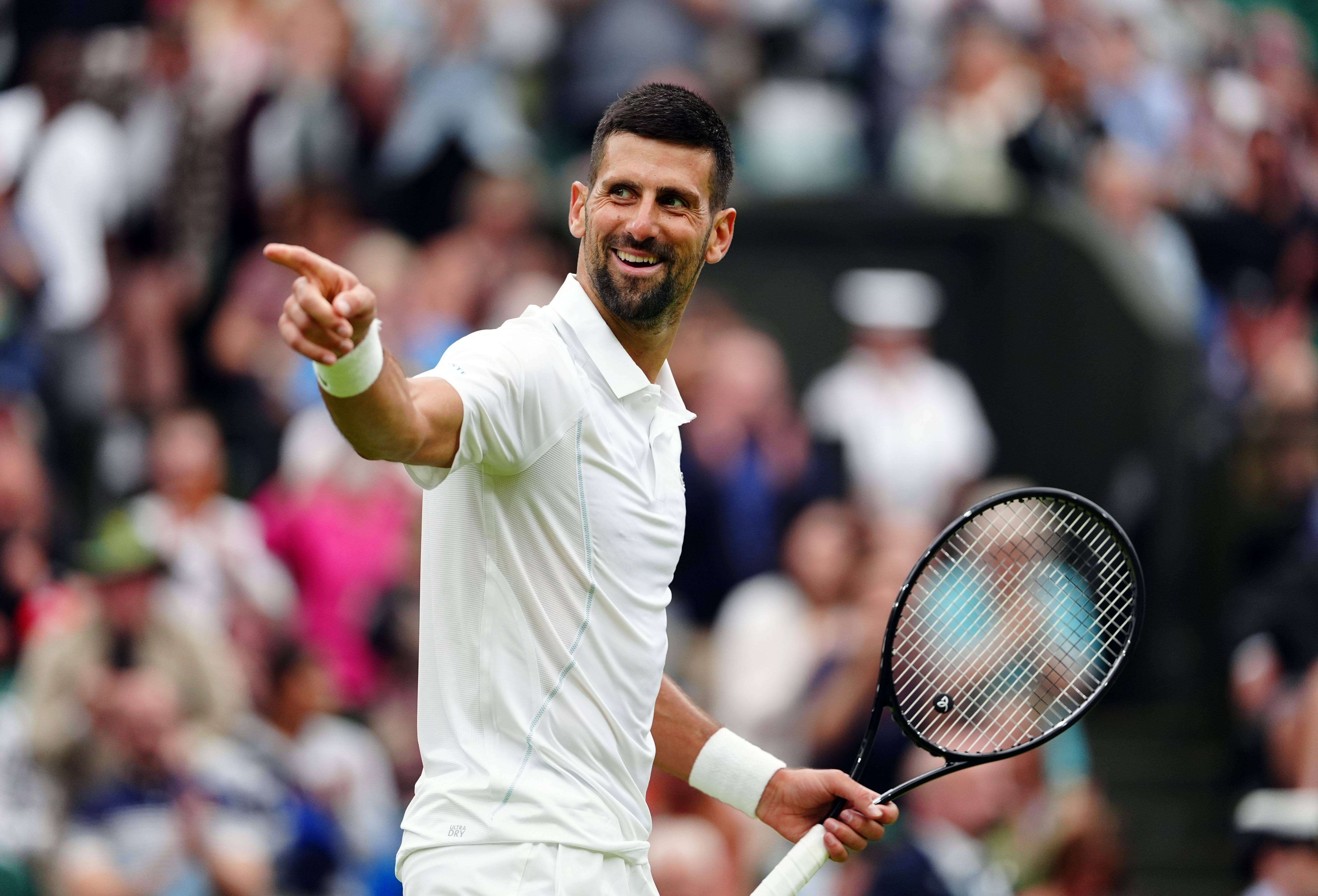 Djokovic celebra un punto en Wimbledon (Cordon Press)