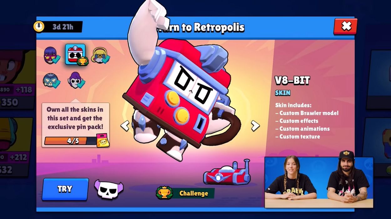 8-Bit, skin en Retrópolis