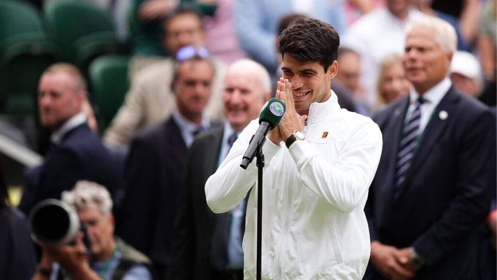  Carlos Alcaraz tras el partido ante Medvedev (Fuente: Cordon Press)
