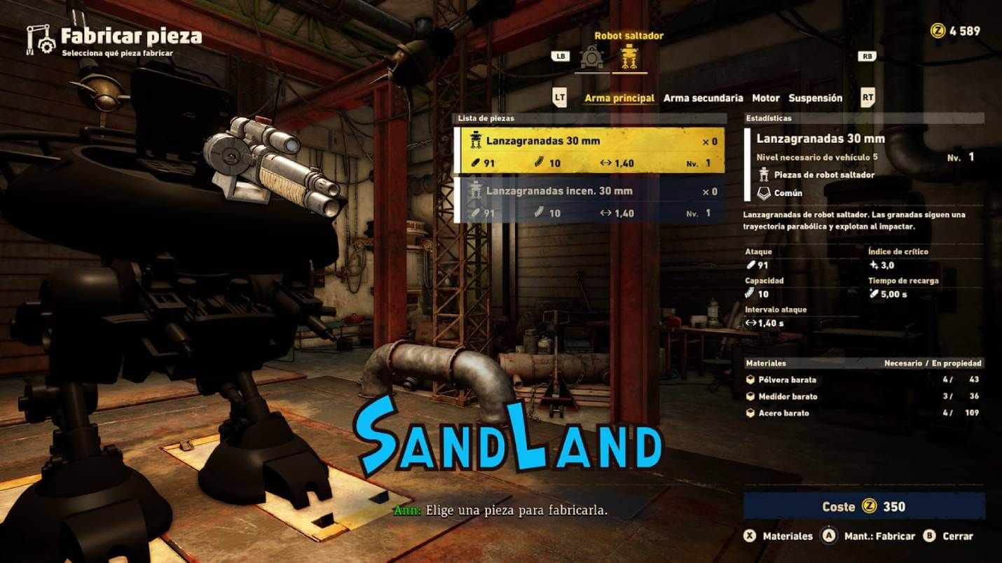 Construyendo el Robot Saltador en Sand Land