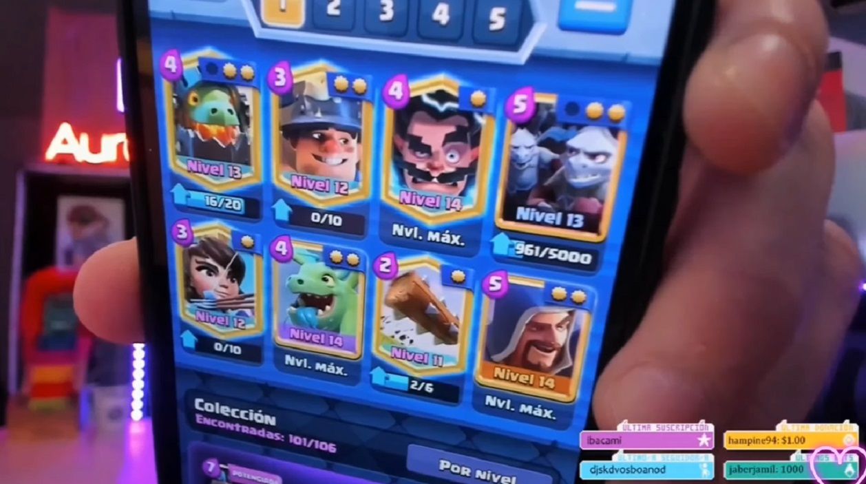 El mazo de Auronplay en Clash Royale
