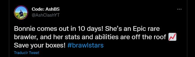 Bonnie fecha brawl stars