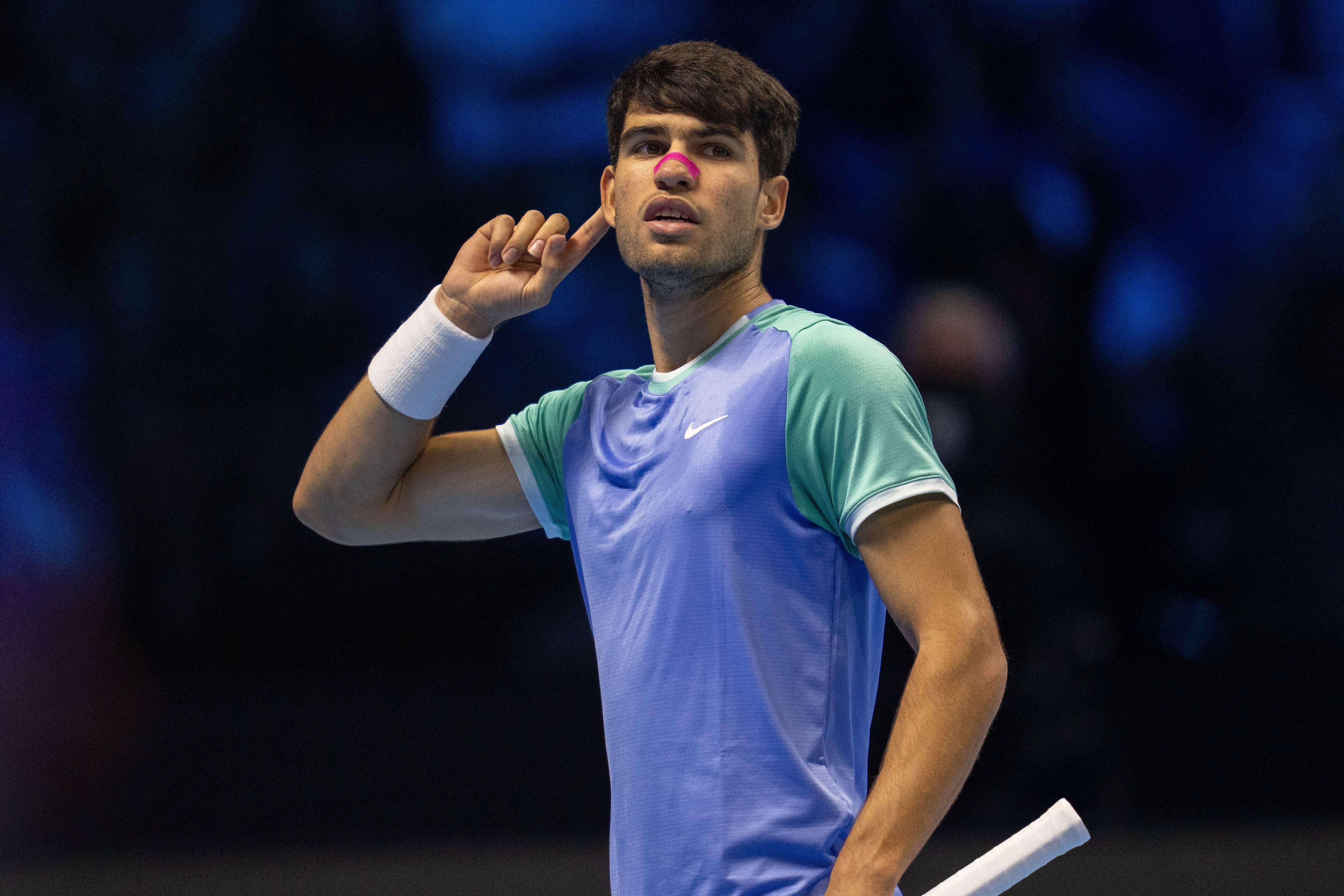  Carlos Alcaraz, en las ATP Finals de Turín.