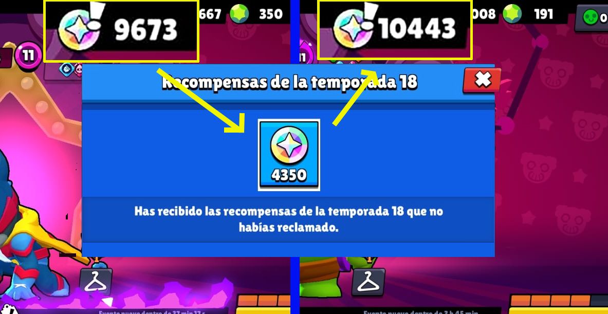 El bug con los blines de la temporada 18 de Brawl Stars
