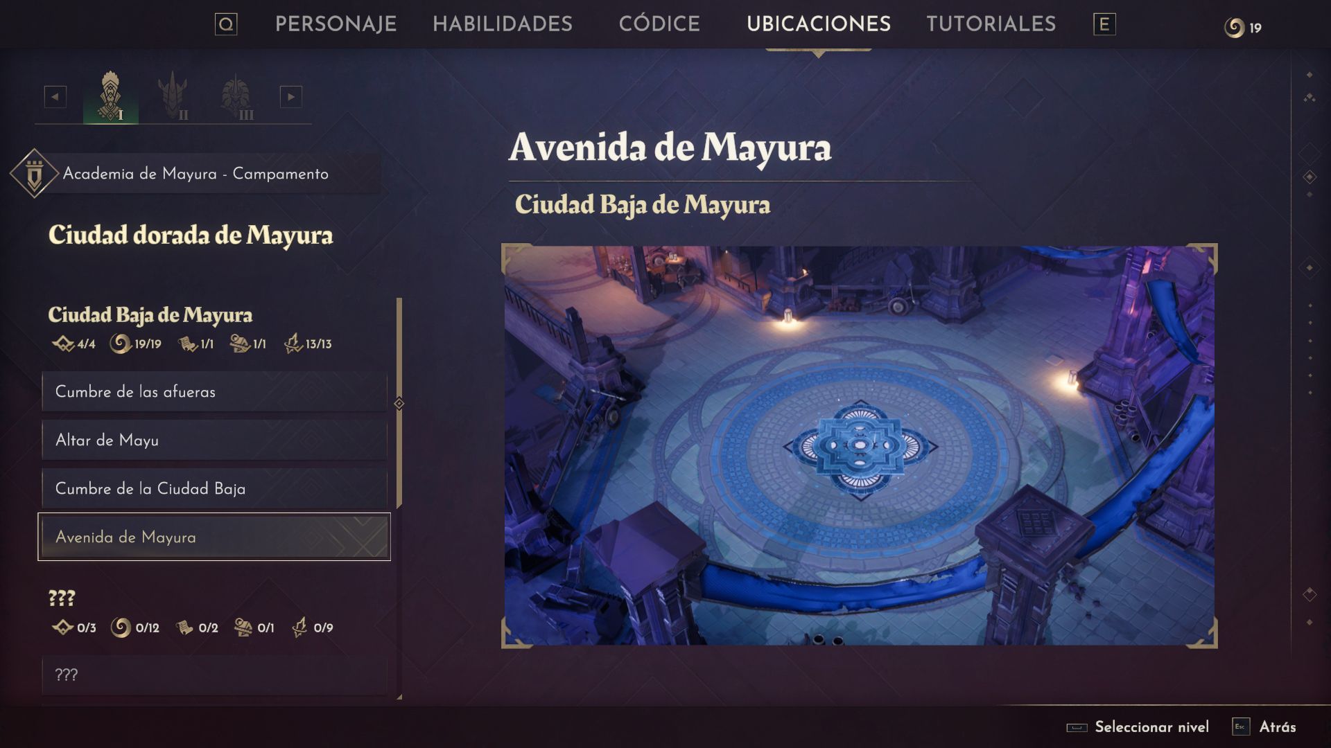 El sistema de ubicaciones de Lysfanga