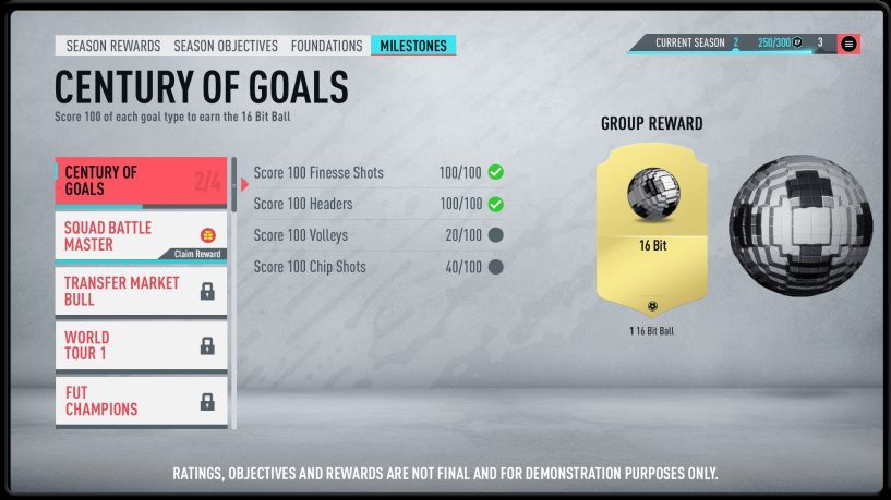 FIFA 20 objetivos FUT