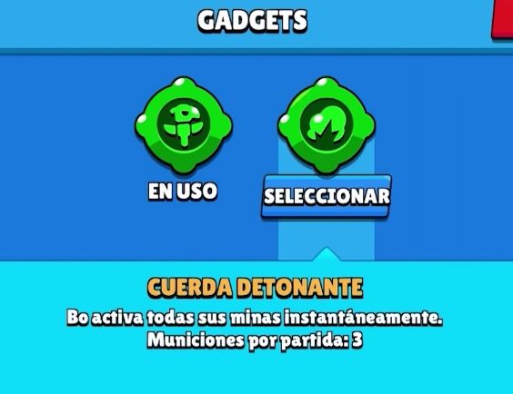 El gadget de Bo en Brawl Stars: cuerda detonante