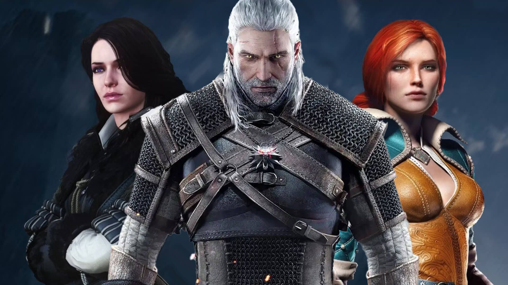  Yennefer, Geralt y Triss.