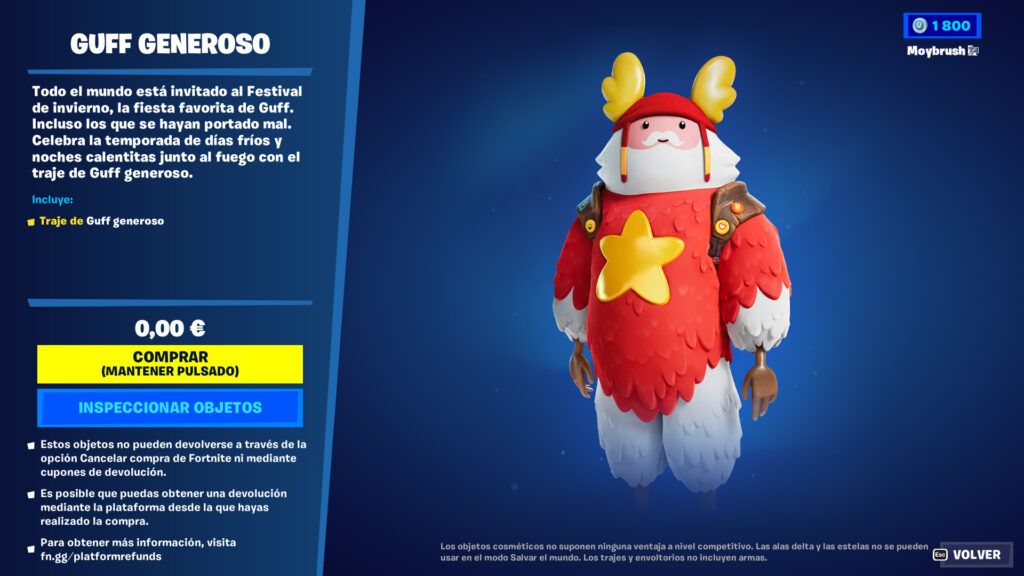 Guff Generoso skin gratis Fortnite