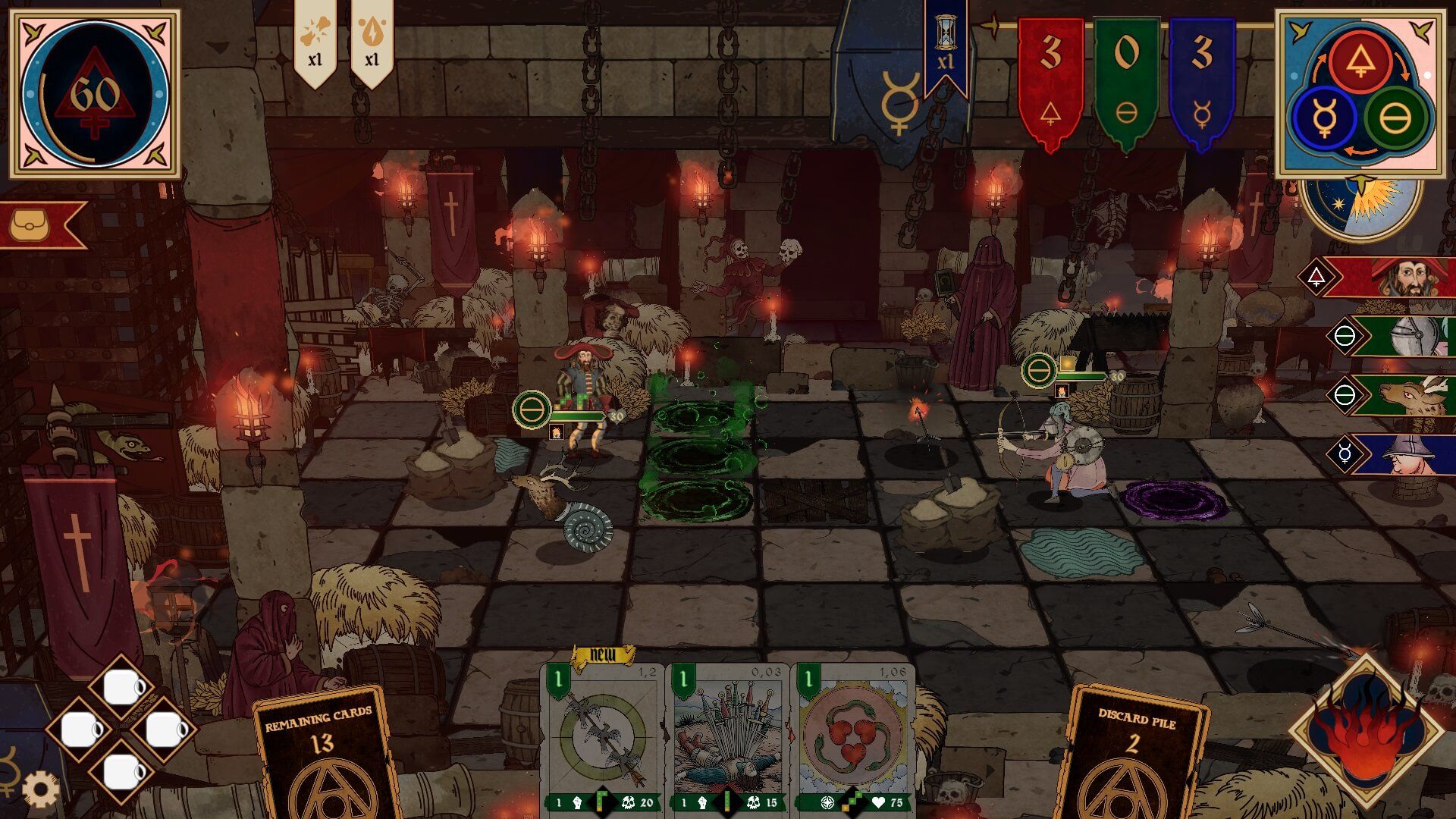  La puesta en escena con el tablero de cada batalla.