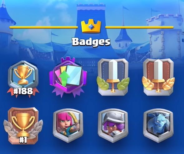 Las insignias de Clash Royale