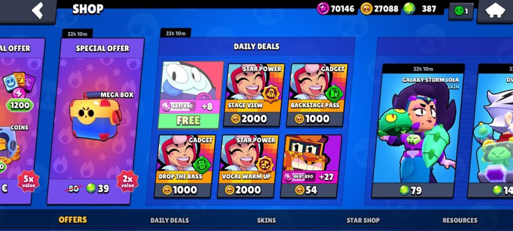 Janet ofertas brawl stars