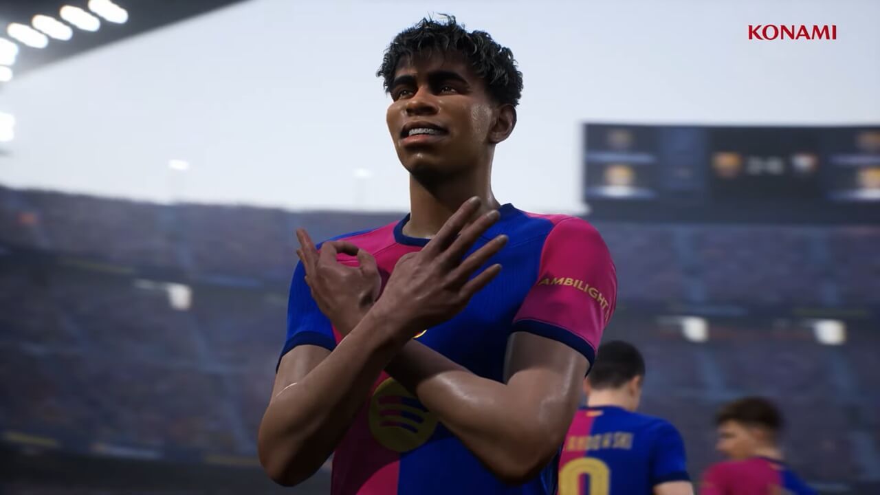  La famosa celebración de Lamine Yamal en eFootball.