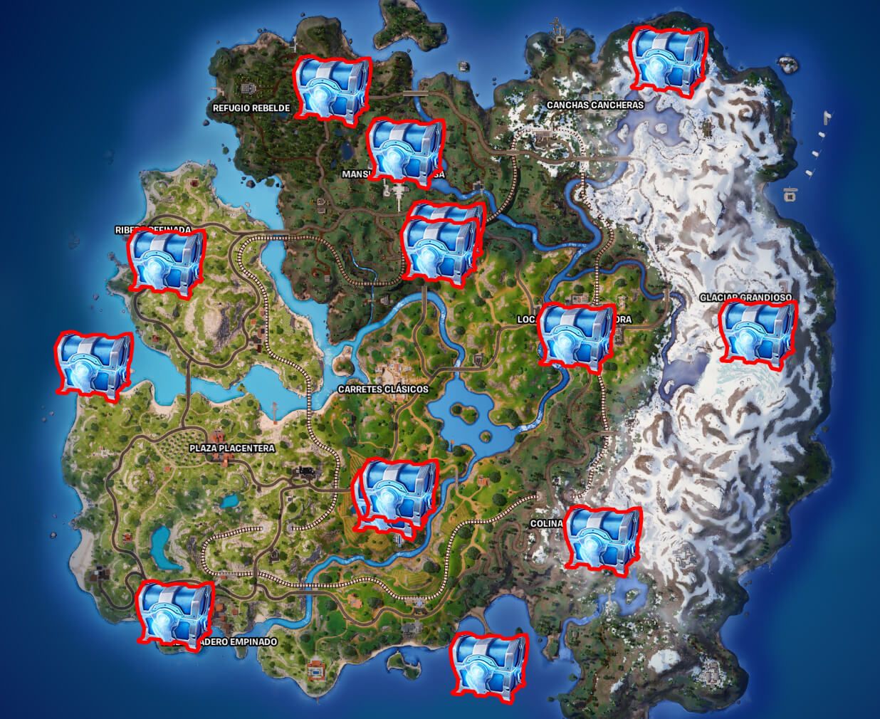  Las ubicaciones de los cofres raros en Fortnite Capítulo 5