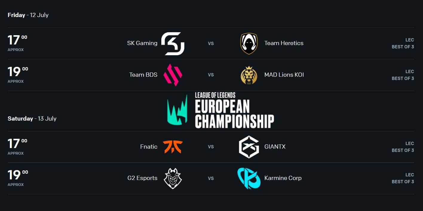  Los playoffs del Summer Split de LEC 2024