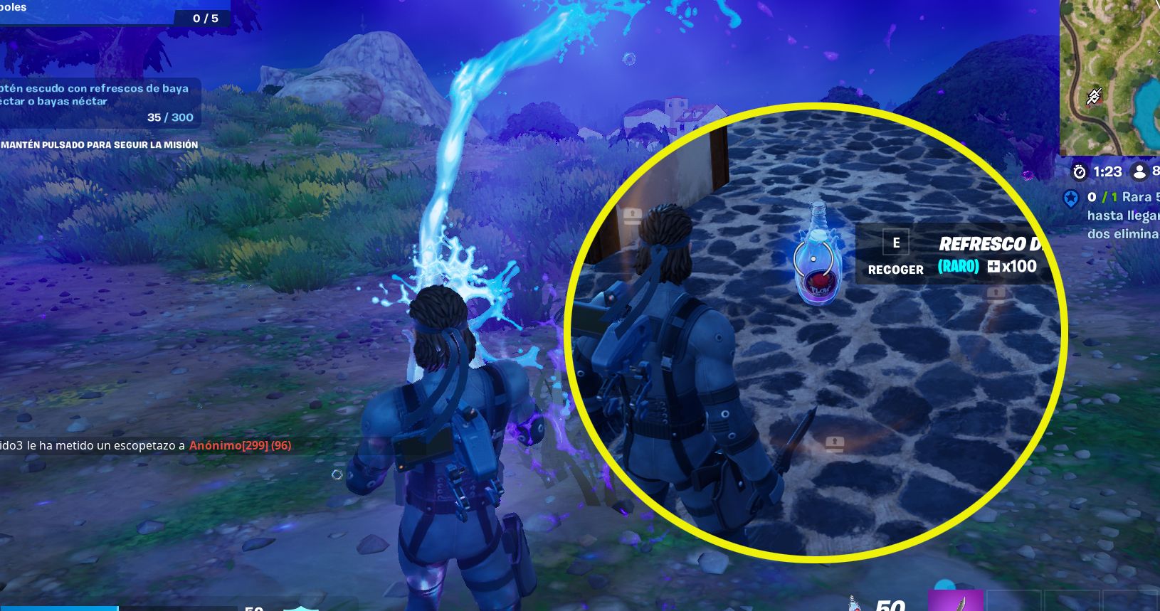  Los refrescos de baya néctar en Fortnite