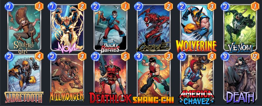 mazo 2 meta diciembre marvel snap