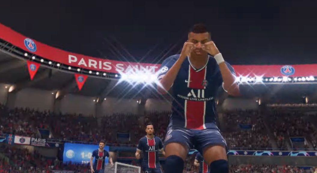 La celebración de Mbappe