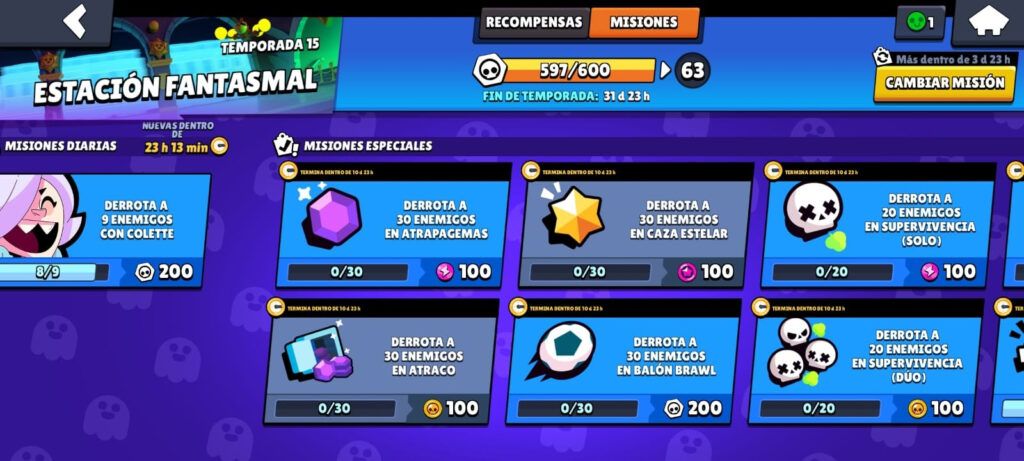 misiones eliminaciones brawl stars omega caja