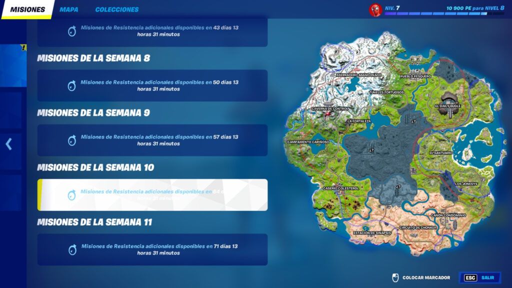 misiones resistencia fortnite