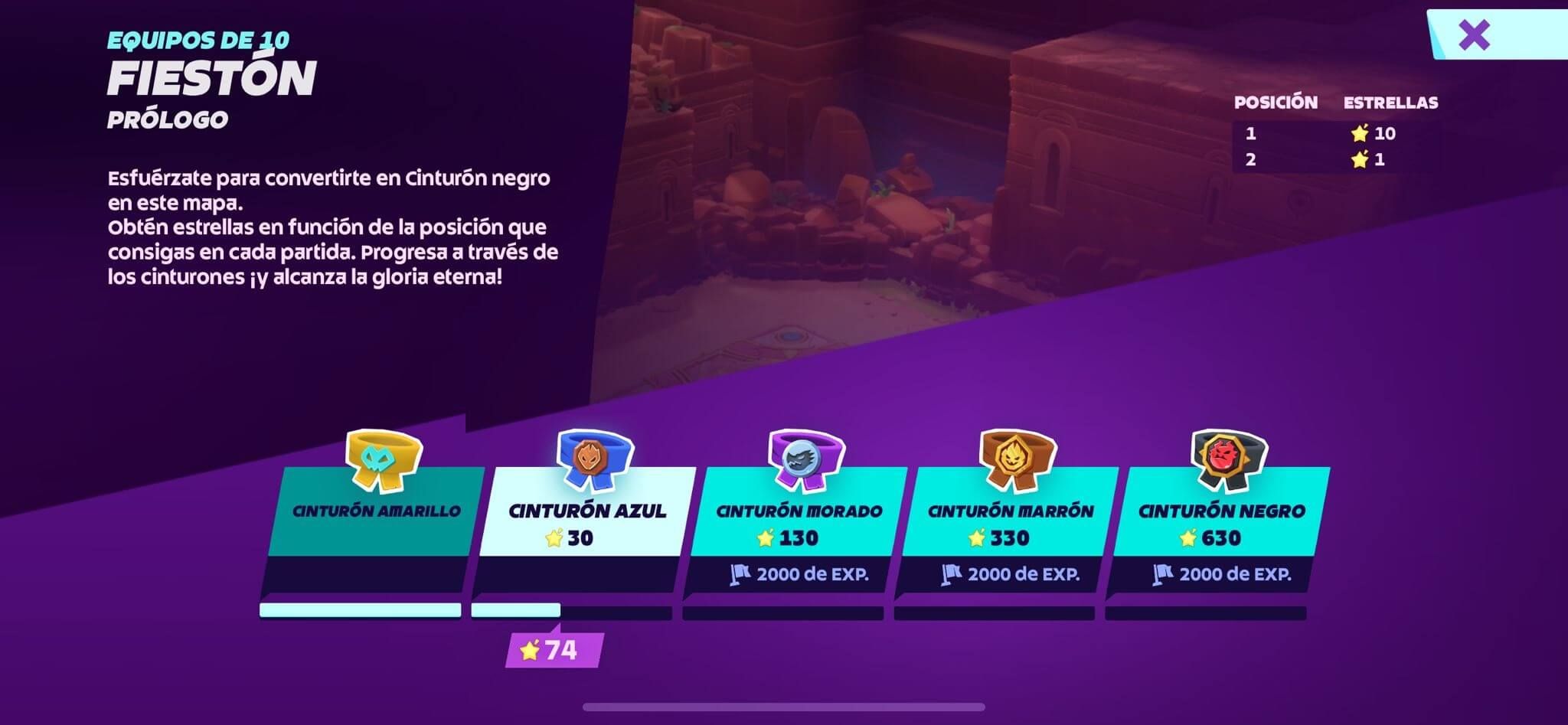 El sistema de rankeds dividido en cinco cinturones para crecer en las partidas PvP de mo.co.