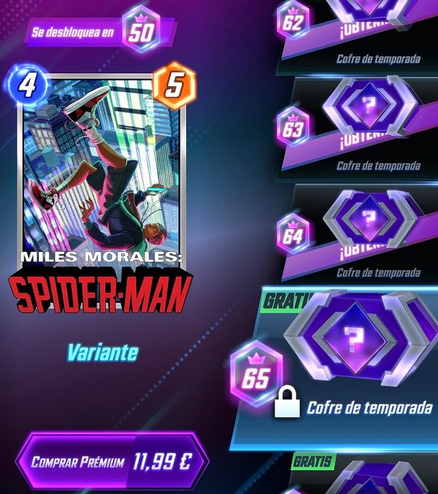 El pase de batalla de Marvel Snap